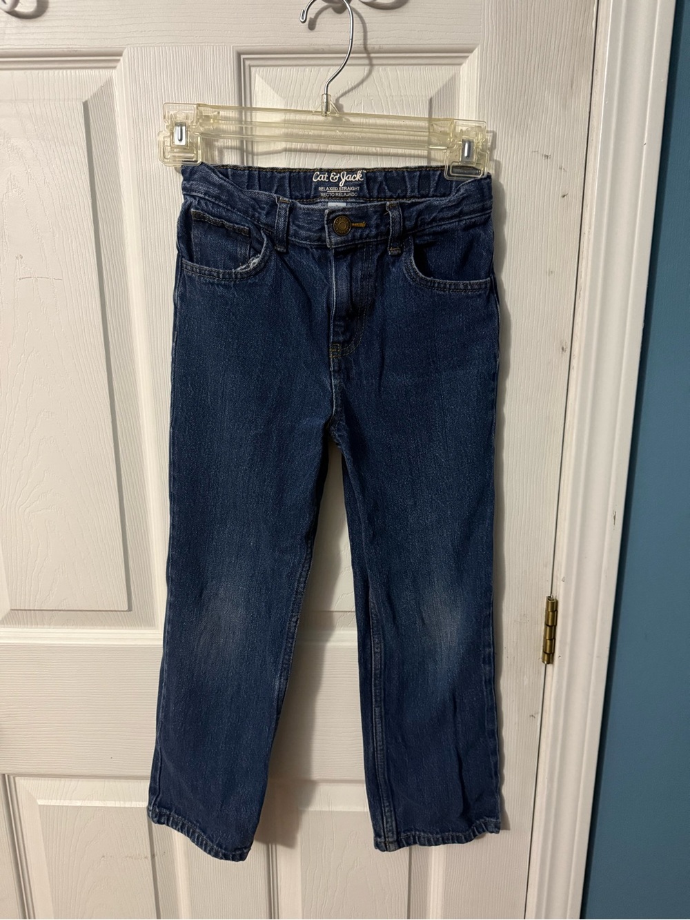 Cat & Jack Navy Straight-Leg Stretch Jeans